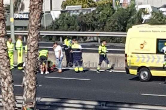 Dos accidentes en la GC-1, a su paso por Telde, en cuestión de minutos (Foto TA)