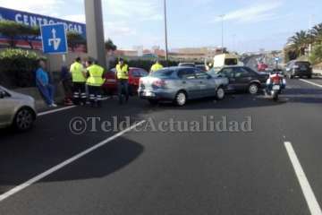 Accidente múltiple en la GC-1 con siete vehículos implicados (Foto TA)