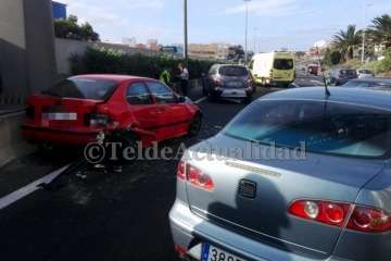 Accidente múltiple en la GC-1 con siete vehículos implicados (Foto TA)