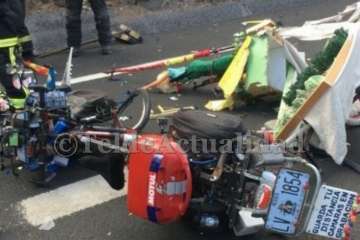 Un ciclista, herido con policontusiones, en un atropello en la GC-1 (Foto TA)