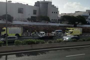 Un ciclista, herido con policontusiones, en un atropello en la GC-1 (Foto TA)