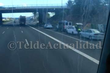 Un ciclista, herido con policontusiones, en un atropello en la GC-1 (Foto TA)