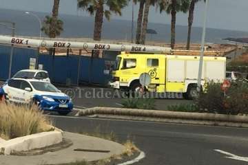 Un vehículo arranca de cuajo un surtidor de la gasolinera de El Goro (Foto TA)