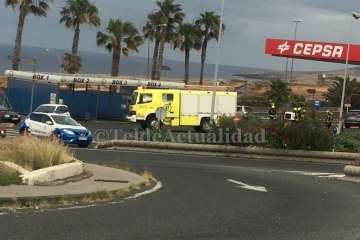 Un vehículo arranca de cuajo un surtidor de la gasolinera de El Goro (Foto TA)