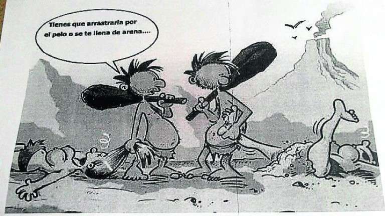 Una de las viñetas que motivó la denuncia (Foto TA)