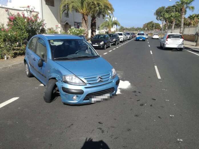 Imagen del vehículo accidentado (Foto TA)
