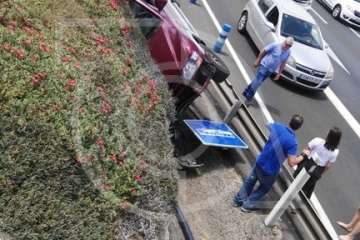 Dos heridos en el vuelco de un todoterreno en la entrada a La Pardilla (Foto TA)