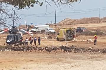 Rescate en los riscos de Aguadulce (Foto TA)