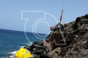 Rescate en los riscos de Aguadulce (Foto TA)
