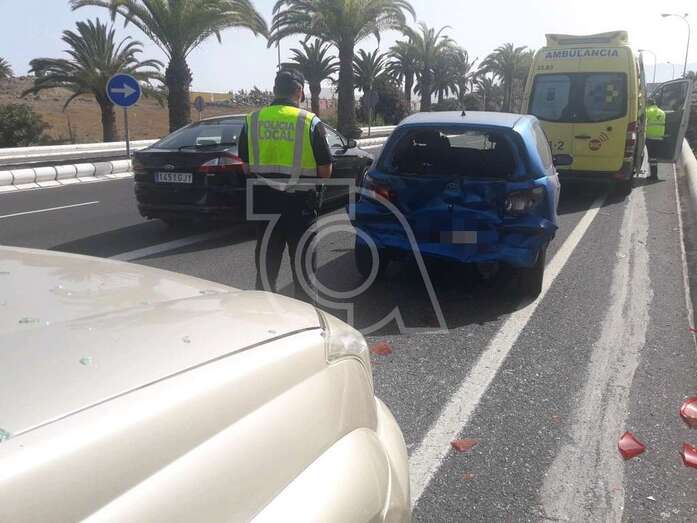 Uno de los vehículos implicados en el accidente (Foto TA)