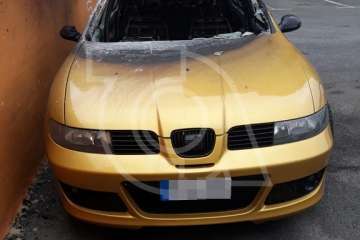 Estado en que quedó el vehículo calcinado (Foto TA)