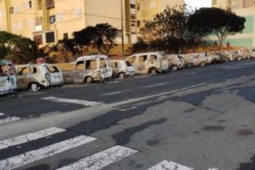 Arden más de 25 vehículos en el Valle de Jinámar (Foto TA)