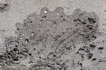 Bolas de piche contaminan las playas teldense de Los Palos y San Borondón (Foto TA)