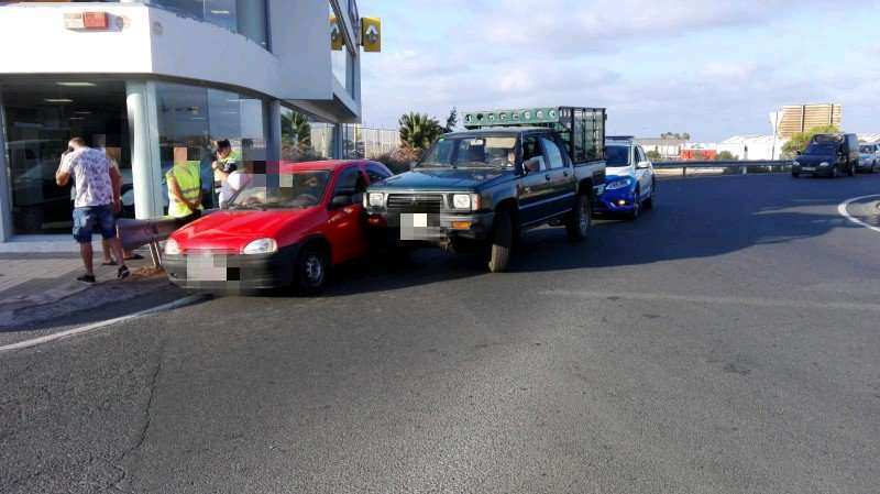 Imagen del accidente de esta tarde (Foto TA)