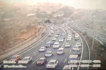 Vuelco de un camión en la GC-1 a la altura del Cruce de Melenara-Telde (Foto TA)