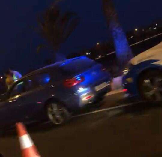 Vehículos implicados en el accidente (Foto TA)