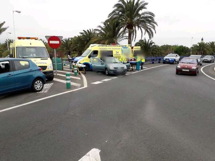 Imagen del accidente de esta tarde (Foto TA)