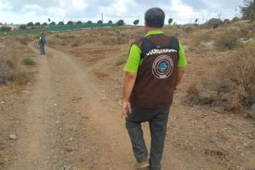 Batidas en zonas de barranco y senderos de Telde (Foto TA)