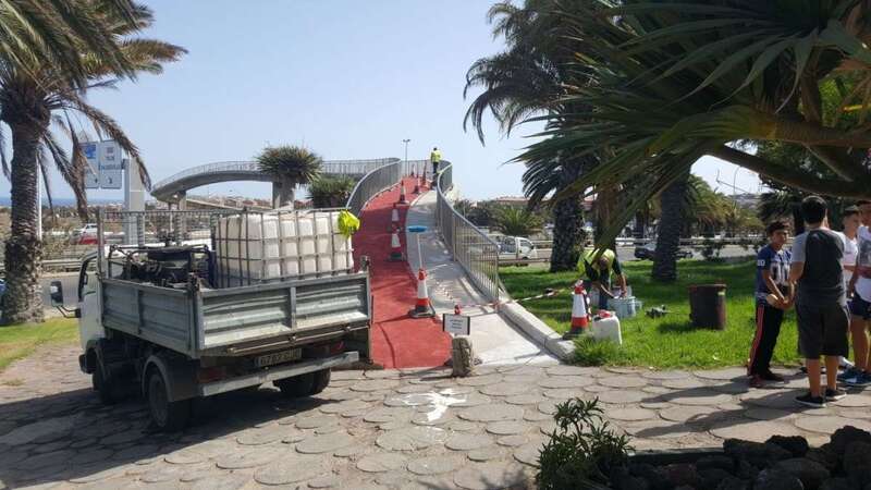 Paso peatonal elevado de Las Remudas (Foto TA)
