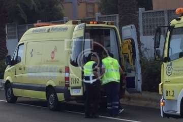 Grave choque frontal entre dos vehículos en la circunvalación de Telde (Foto TA)