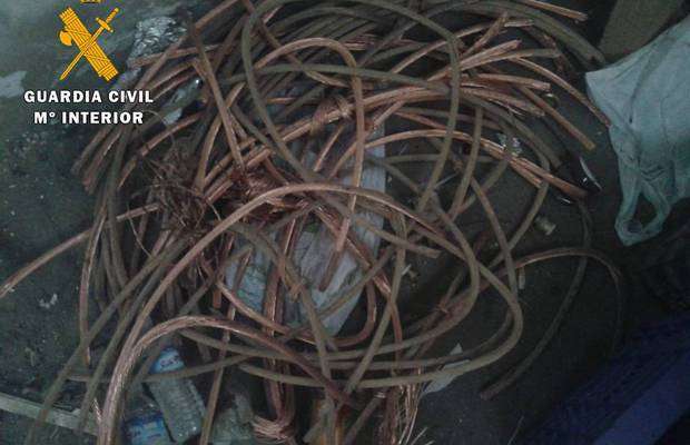 Imagen de archivo de una operación de la Guardia Civil contra la venta ilícita de cobre (Foto TA)