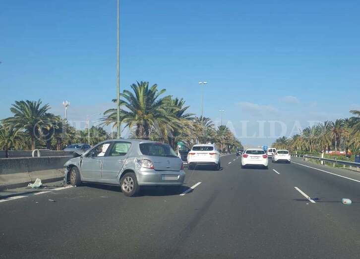 Imagen del siniestro registrado a la altura del Aeropuerto (Foto TA)