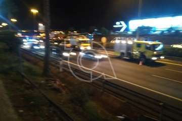 Accidente en la GC-1 a la altura del Cruce de Melenara (Foto TA)