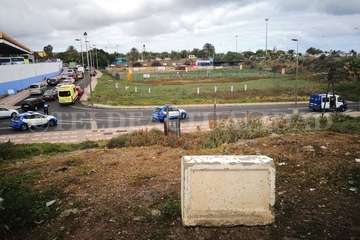 Accidente de tráfico en el Callejón del Castillo (Foto TA)