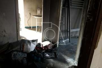 Estado en que quedó la vivienda tras el incendio (Foto TA)