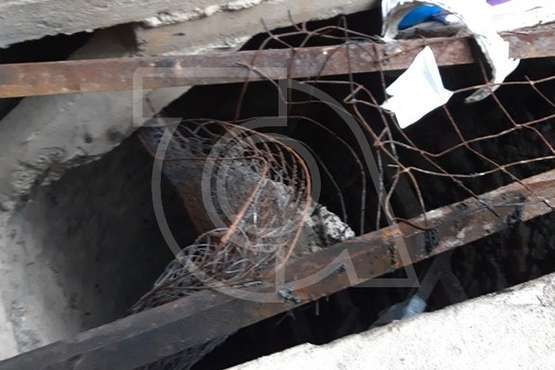 Peligroso pozo abierto en Maipez-Jinámar (Foto TA)