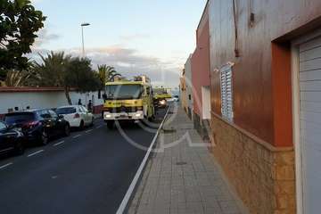 Incendio en un inmueble de La Garita (Foto TA)