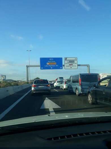 Imagen de archivo de retenciones en la GC-1 (Foto TA)