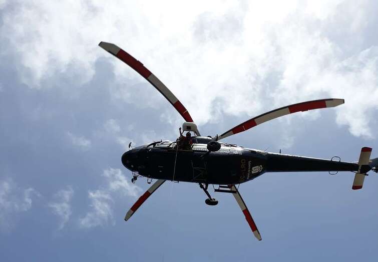 Imagen de archivo de uno de los helicópteros del GES (Foto TA)