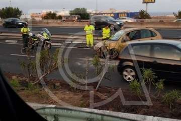 Accidente de tráfico frente a La Mareta (Foto TA)