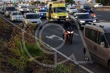 Accidente de tráfico frente a La Mareta (Foto TA)