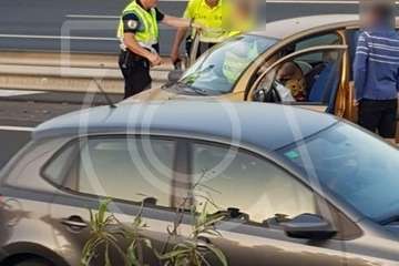 Accidente de tráfico frente a La Mareta (Foto TA)