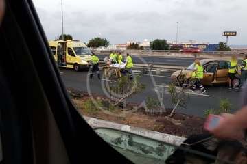 Accidente de tráfico frente a La Mareta (Foto TA)