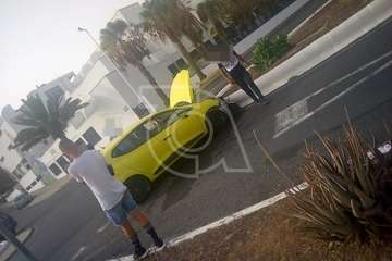 Accidente de tráfico en el Valle de Jinámar (Foto TA)