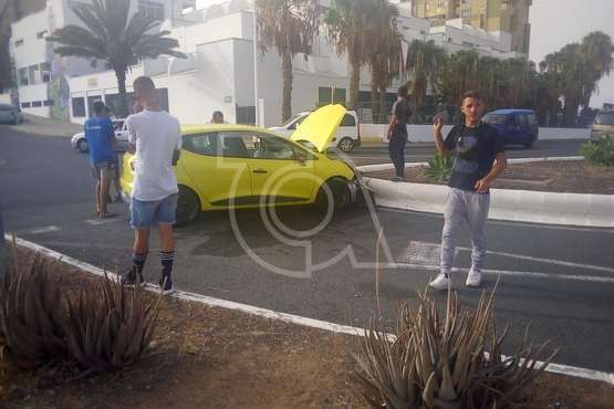 Accidente de tráfico en el Valle de Jinámar (Foto TA)