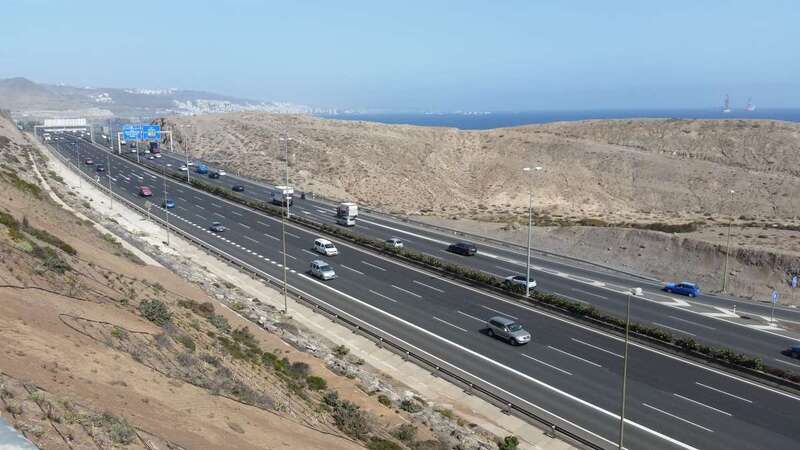 Zona próxima de la GC-1 al lugar donde se produjo el accidente (Foto Jesús Ruiz Mesa)