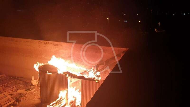 Imagen de las llamas del incendio (Foto TA)