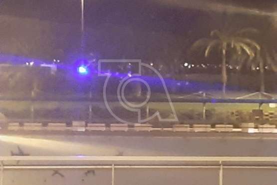 Un vehículo da dos vueltas de campana en la GC-1, a la altura del aeropuerto (Foto TA)