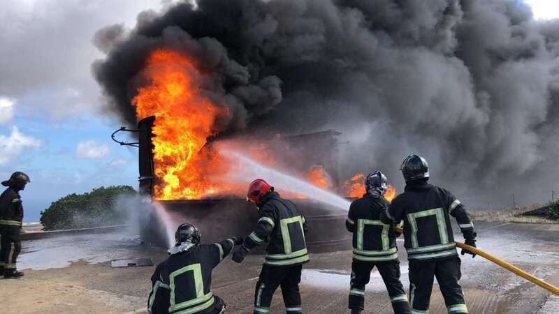 Imagen de uno de los ejercicios desarrollados en Telde (Foto TA)