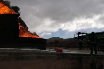 Los bomberos de la capital se adiestran en Telde (Foto TA)