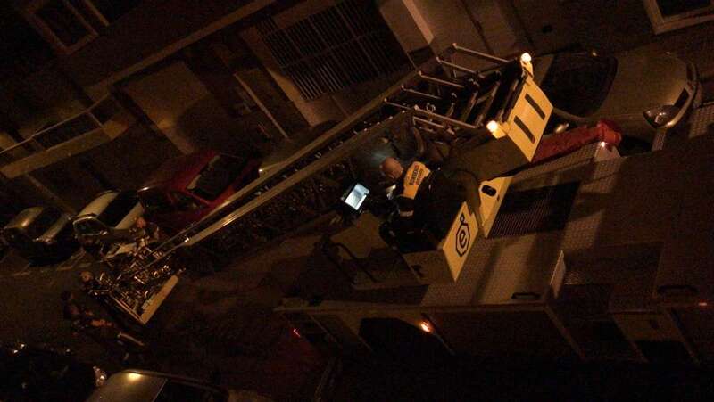 Momento de la intervención de los bomberos (Foto TA)