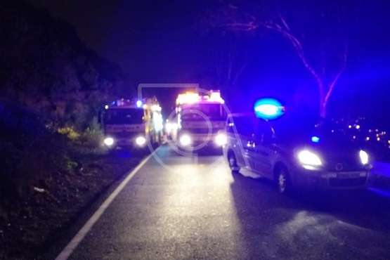 Una mujer grave al salirse de la vía en carretera de Telde a Valsequillo (Foto TA)