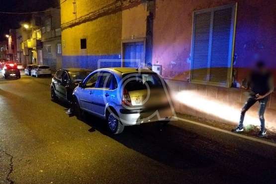 Aparatoso choque frontal de dos vehículos en la carretera de La Pardilla (Foto TA)