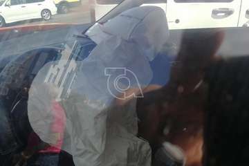 Colisión de dos vehículos en el Valle de Jinámar (Foto TA)