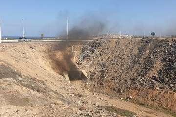 Incendio en el interior de un túnel subterráneo de La Garita (Foto TA)