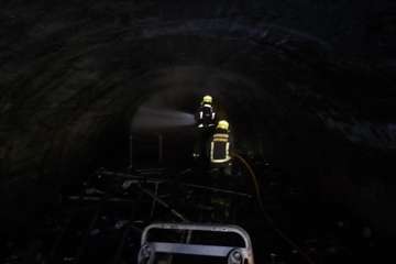 Incendio en el interior de un túnel subterráneo de La Garita (Foto TA)